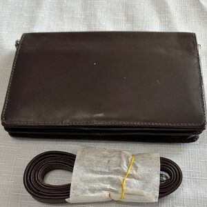 Sophisticated Brown Leather Clutch